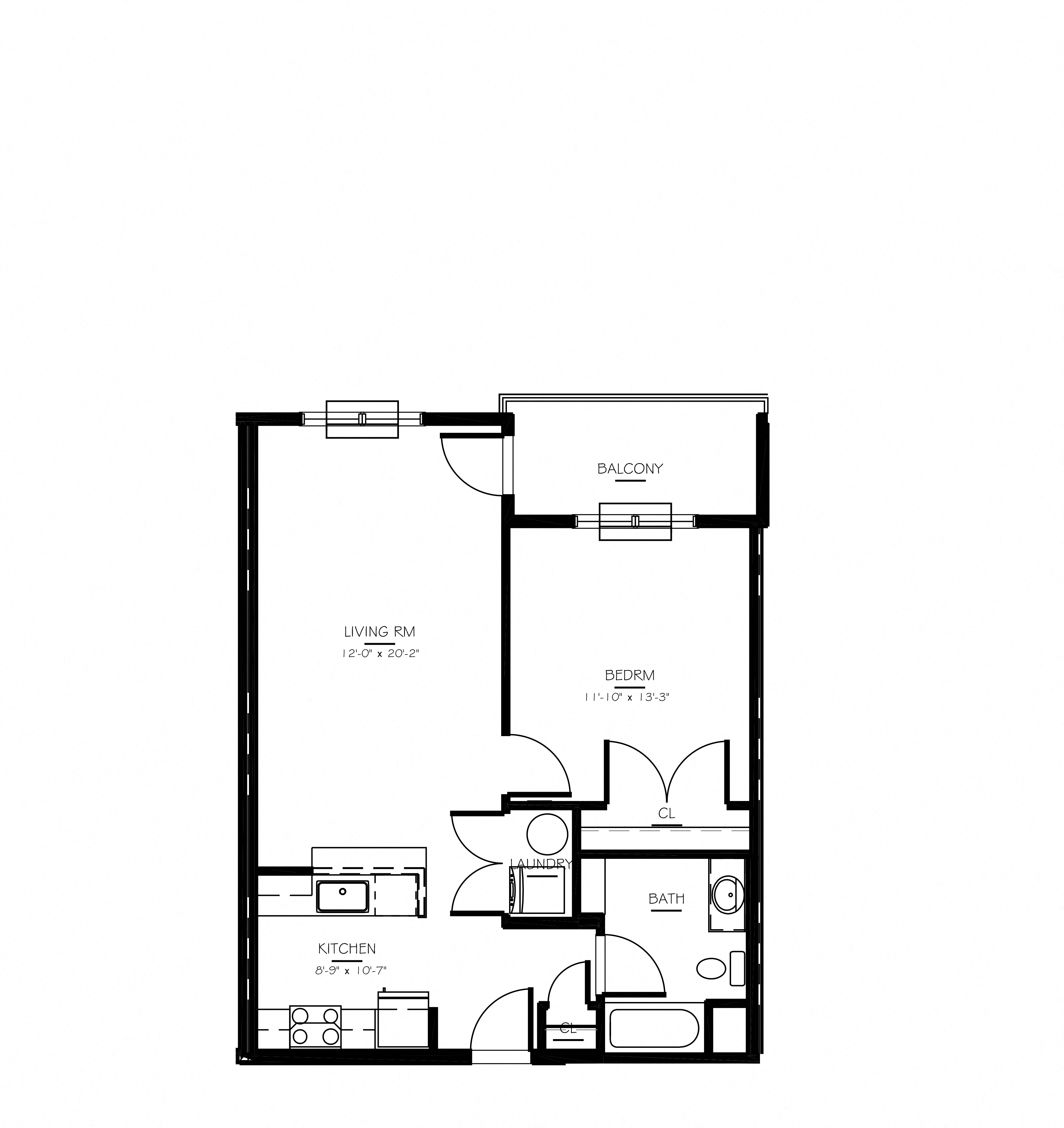 floorplan of apartment 1752